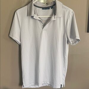 Perry Ellis Light Gray Micro-Pattern Polo